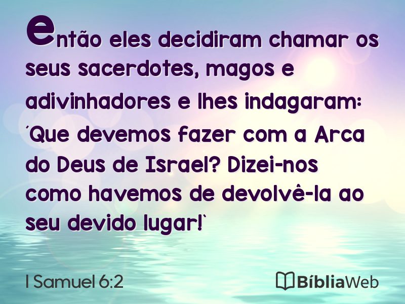 I Samuel 6:2 em imagem para compartilhar