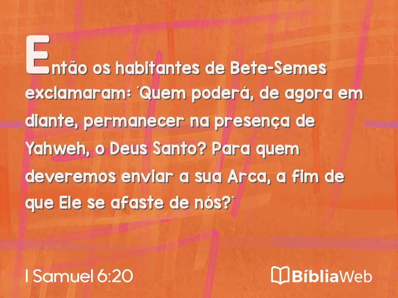 I Samuel 6:20 em imagem para compartilhar