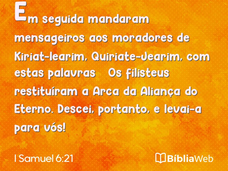 I Samuel 6:21 em imagem para compartilhar