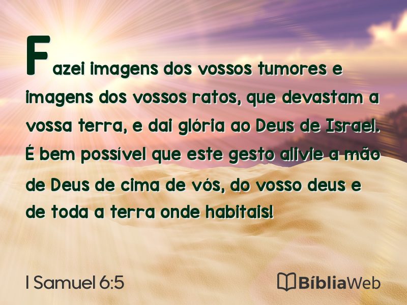 I Samuel 6:5 em imagem para compartilhar