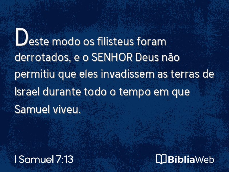 I Samuel 7:13 em imagem para compartilhar