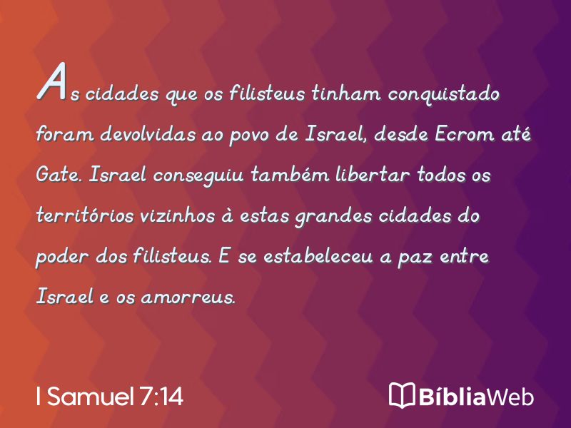 I Samuel 7:14 em imagem para compartilhar