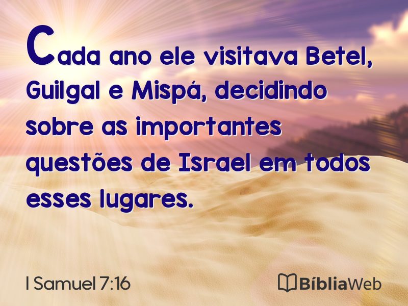 I Samuel 7:16 em imagem para compartilhar