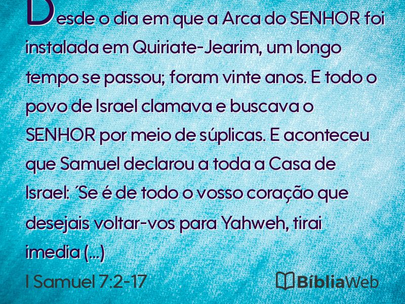 I Samuel 7:2-17 em imagem para compartilhar