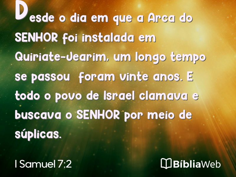 I Samuel 7:2 em imagem para compartilhar