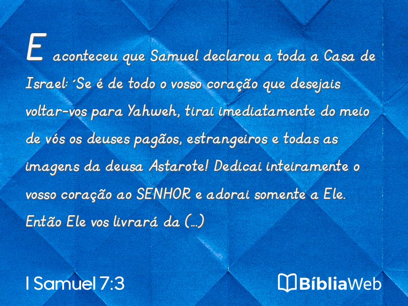 I Samuel 7:3 em imagem para compartilhar