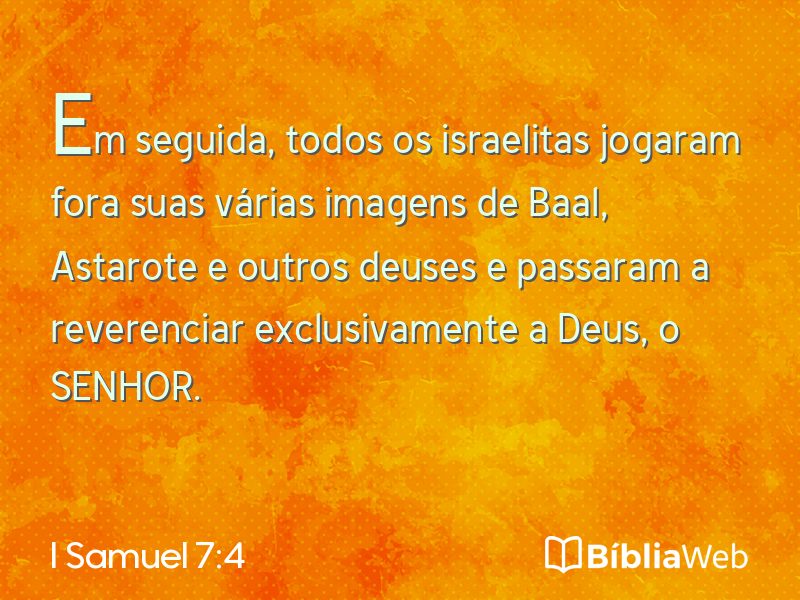 I Samuel 7:4 em imagem para compartilhar