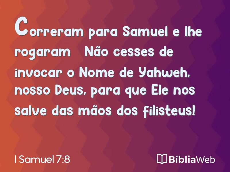 I Samuel 7:8 em imagem para compartilhar