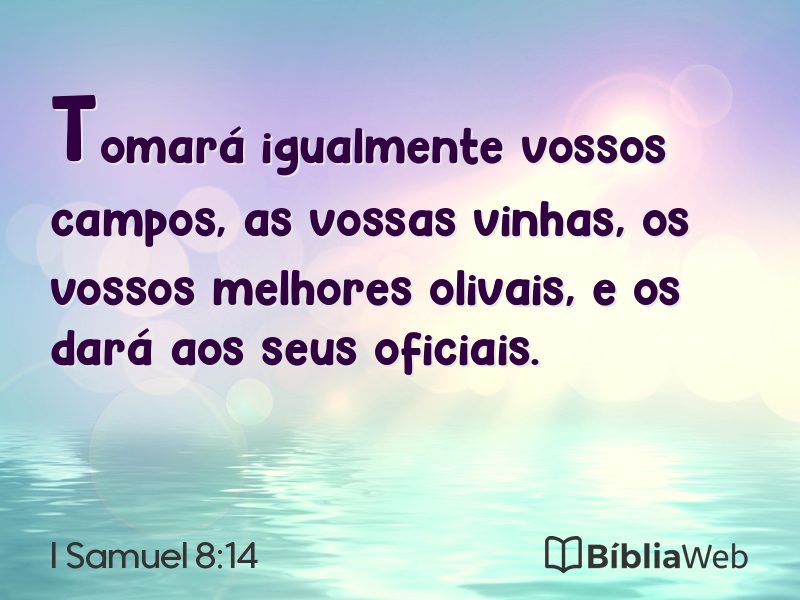 I Samuel 8:14 em imagem para compartilhar