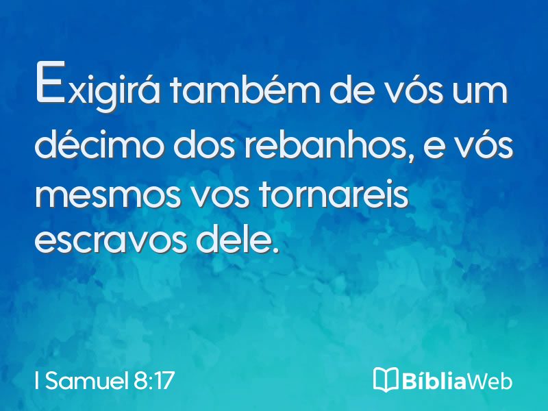 I Samuel 8:17 em imagem para compartilhar