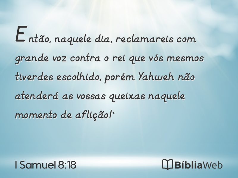 I Samuel 8:18 em imagem para compartilhar