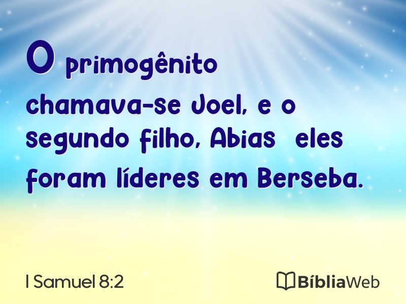 I Samuel 8:2 em imagem para compartilhar