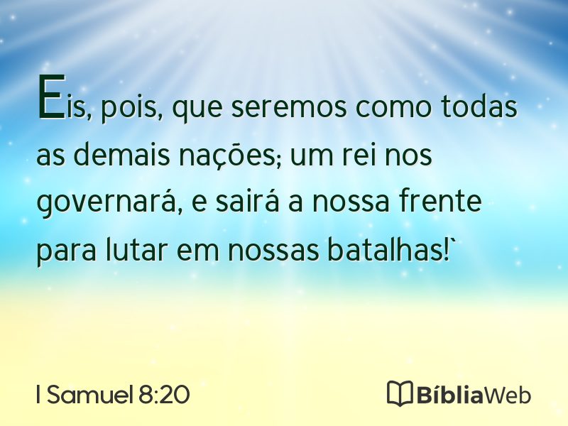 I Samuel 8:20 em imagem para compartilhar