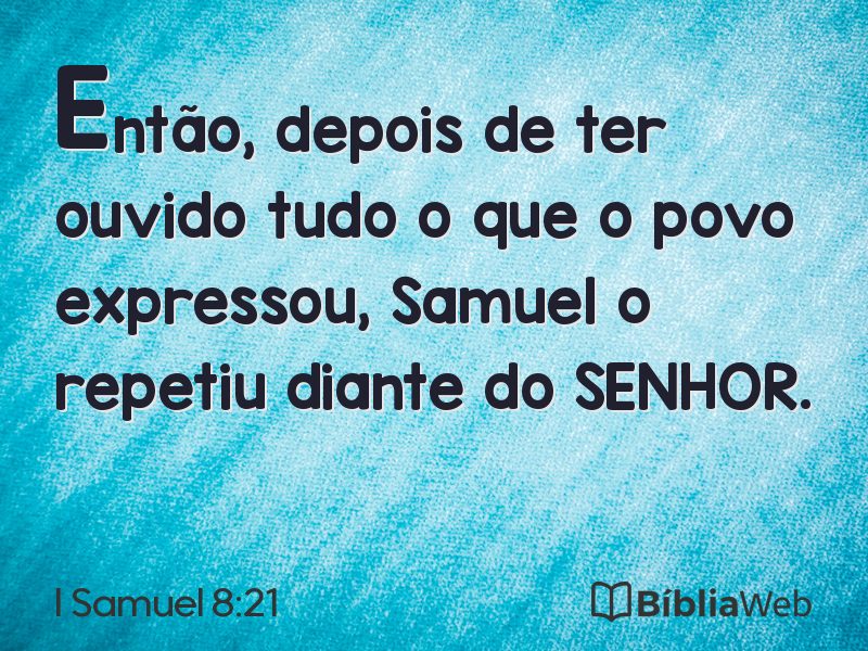 I Samuel 8:21 em imagem para compartilhar