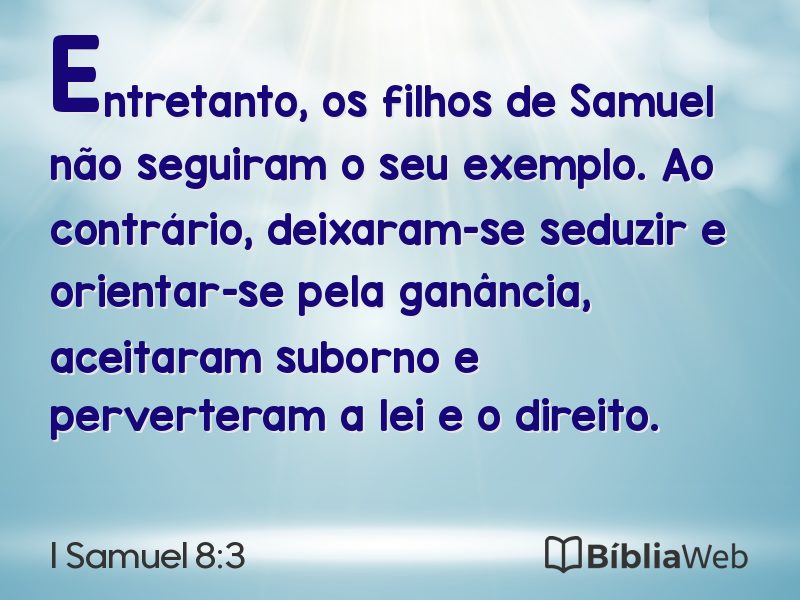 I Samuel 8:3 em imagem para compartilhar