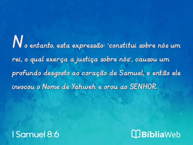 I Samuel 8:6 em imagem para compartilhar