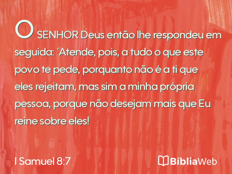 I Samuel 8:7 em imagem para compartilhar