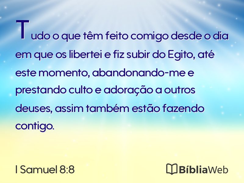 I Samuel 8:8 em imagem para compartilhar