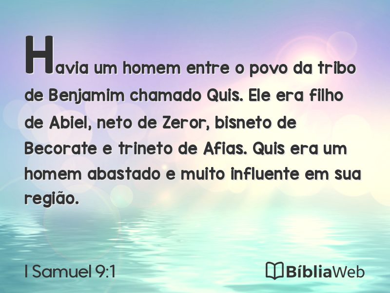 I Samuel 9:1 em imagem para compartilhar