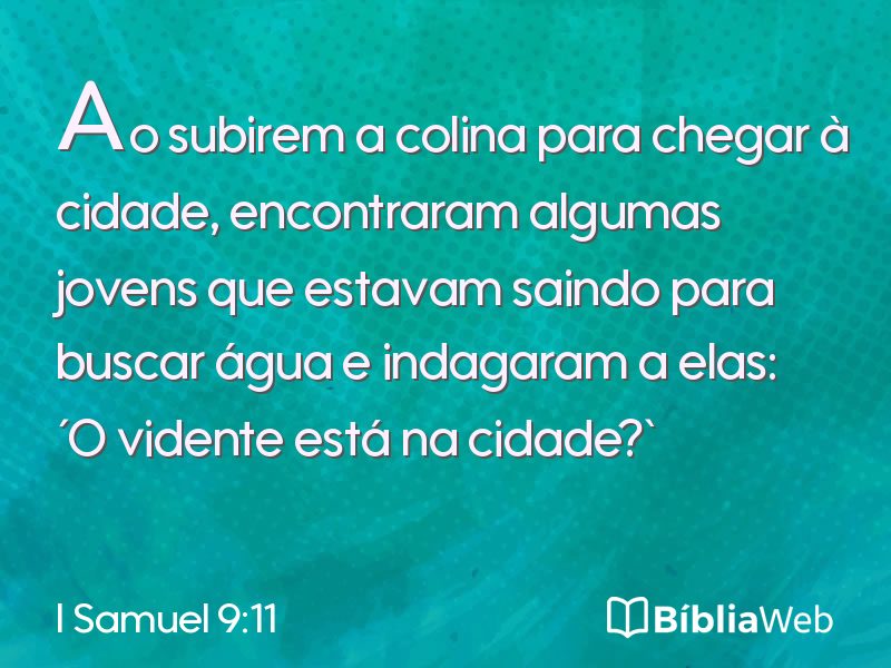 I Samuel 9:11 em imagem para compartilhar