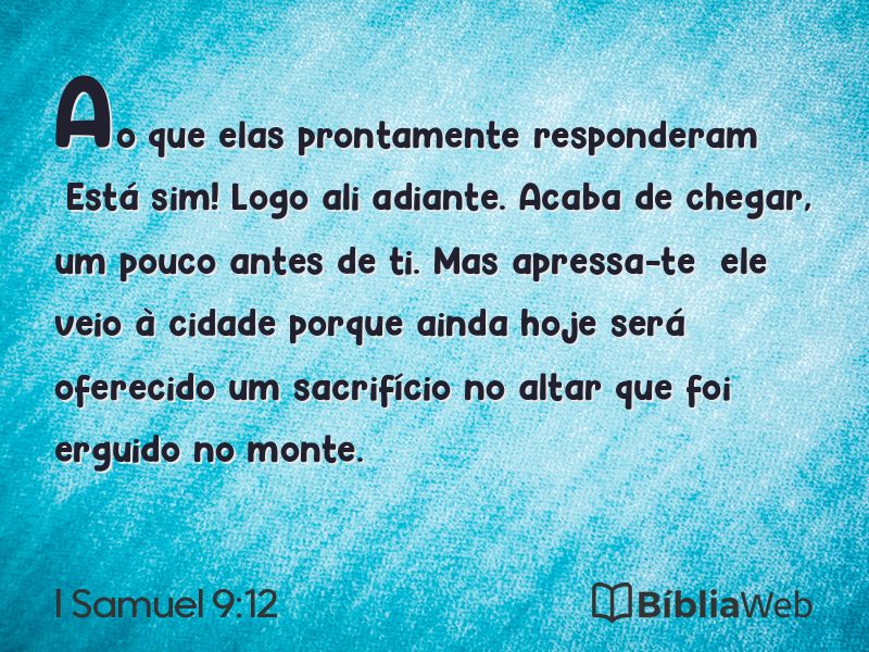 I Samuel 9:12 em imagem para compartilhar