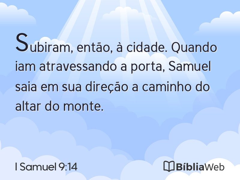 I Samuel 9:14 em imagem para compartilhar