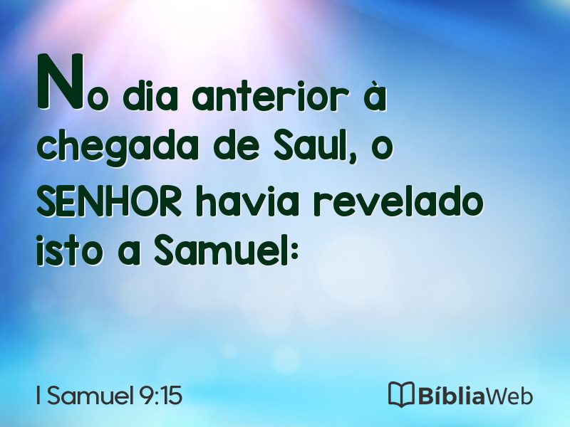 I Samuel 9:15 em imagem para compartilhar