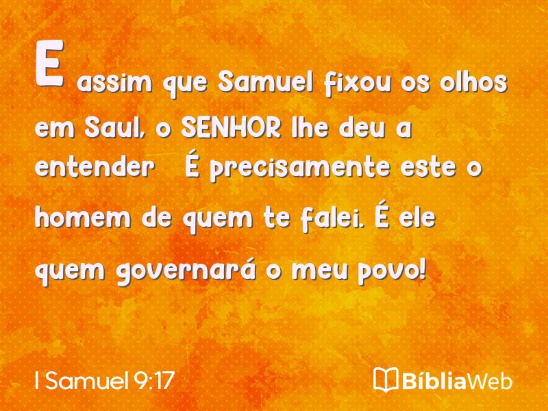I Samuel 9:17 em imagem para compartilhar