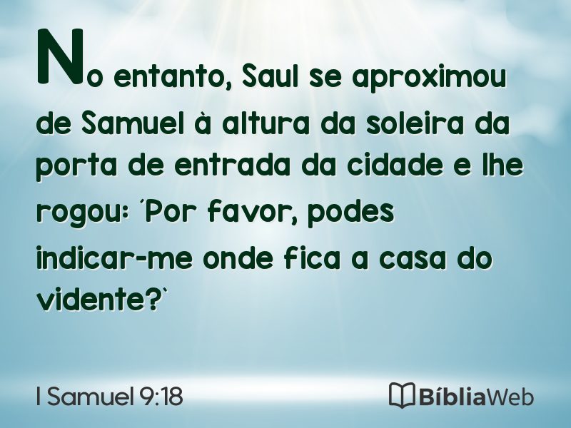 I Samuel 9:18 em imagem para compartilhar