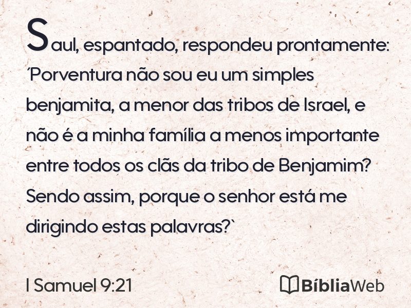 I Samuel 9:21 em imagem para compartilhar