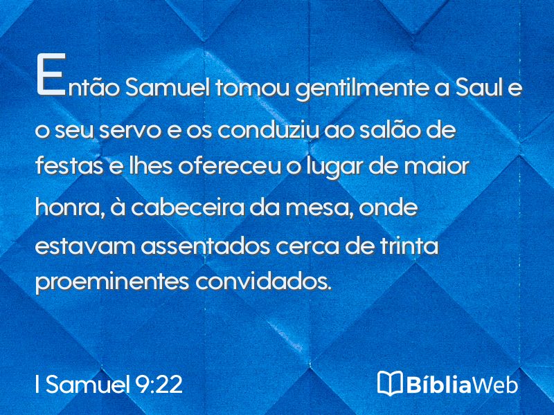 I Samuel 9:22 em imagem para compartilhar