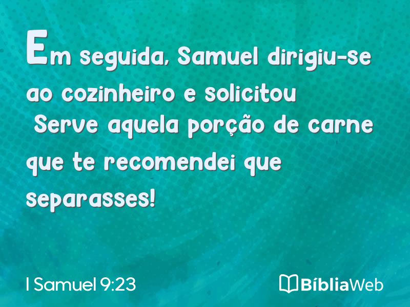 I Samuel 9:23 em imagem para compartilhar