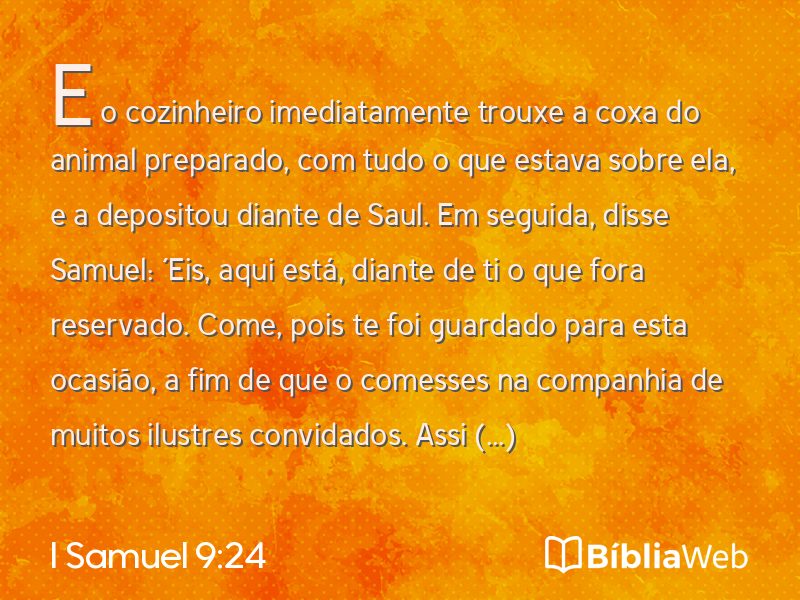 I Samuel 9:24 em imagem para compartilhar