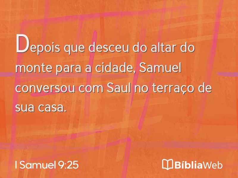 I Samuel 9:25 em imagem para compartilhar