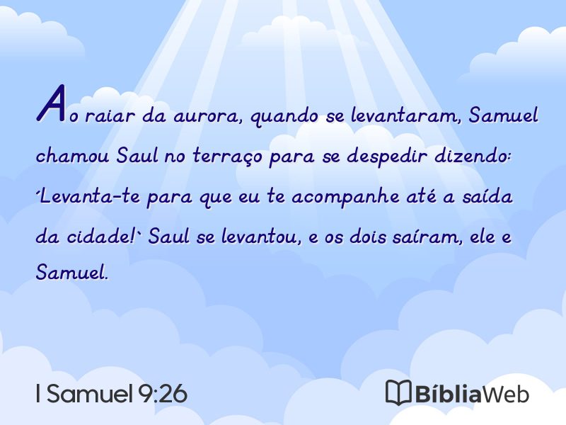 I Samuel 9:26 em imagem para compartilhar