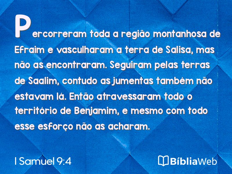 I Samuel 9:4 em imagem para compartilhar