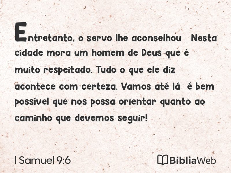 I Samuel 9:6 em imagem para compartilhar