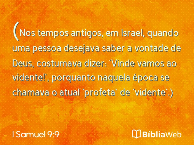 I Samuel 9:9 em imagem para compartilhar