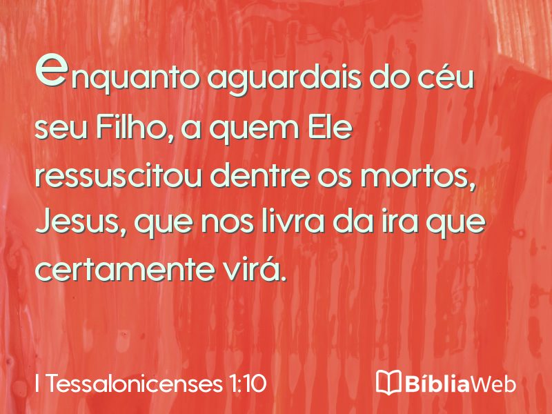 I Tessalonicenses 1:10 em imagem para compartilhar