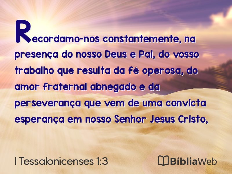 I Tessalonicenses 1:3 em imagem para compartilhar
