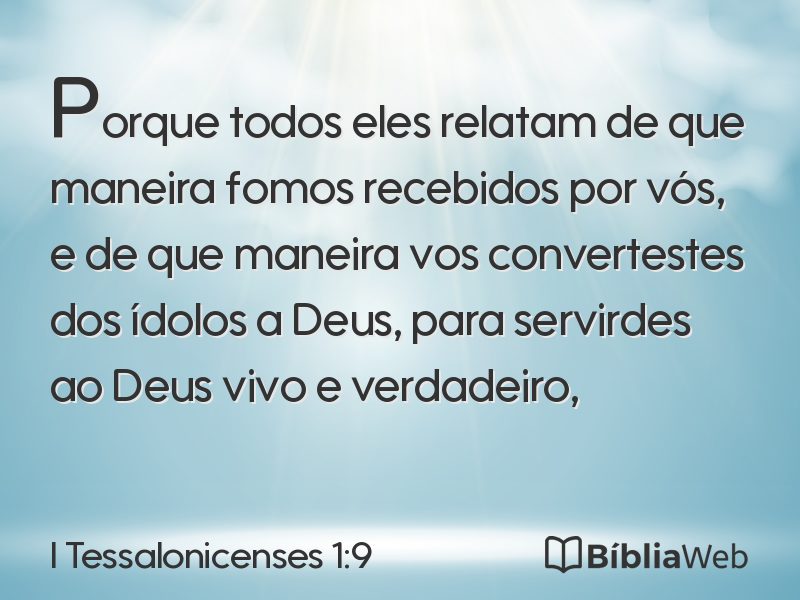 I Tessalonicenses 1:9 em imagem para compartilhar