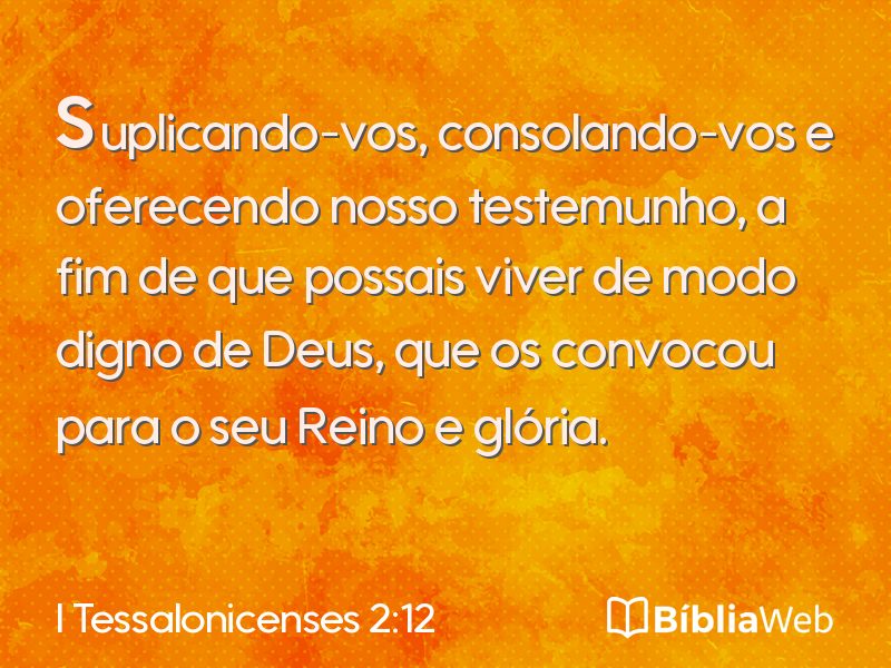 I Tessalonicenses 2:12 em imagem para compartilhar