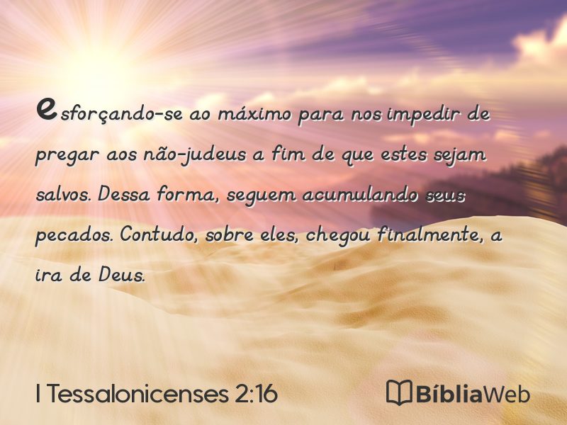 I Tessalonicenses 2:16 em imagem para compartilhar