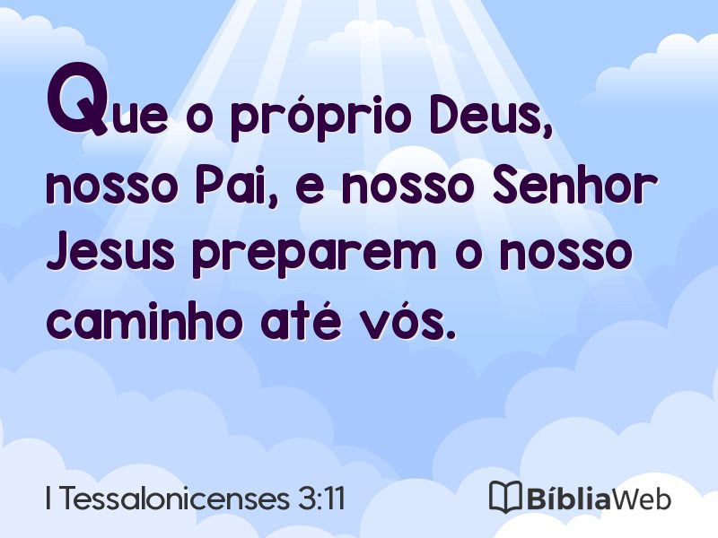 I Tessalonicenses 3:11 em imagem para compartilhar