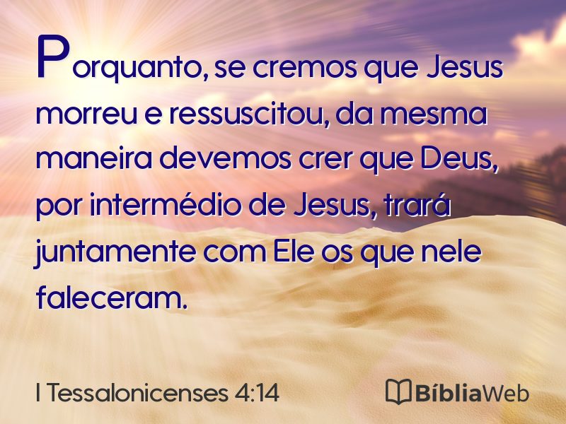 I Tessalonicenses 4:14 em imagem para compartilhar
