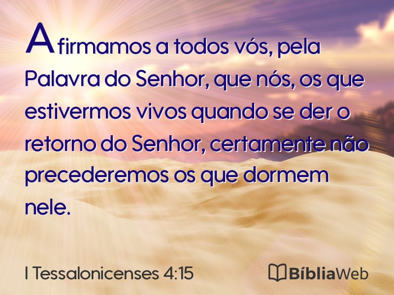 I Tessalonicenses 4:15 em imagem para compartilhar
