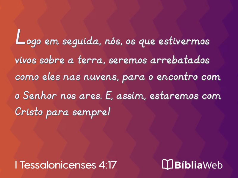 I Tessalonicenses 4:17 em imagem para compartilhar