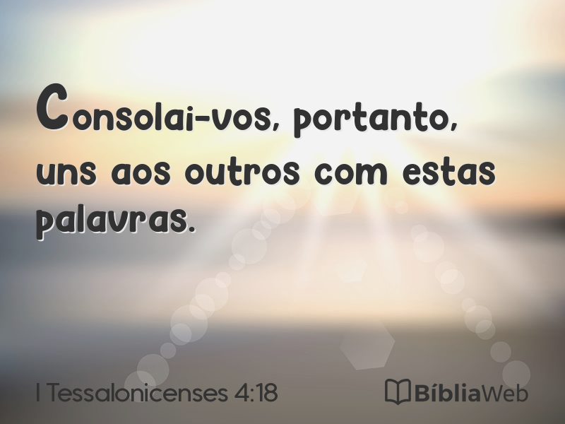 I Tessalonicenses 4:18 em imagem para compartilhar