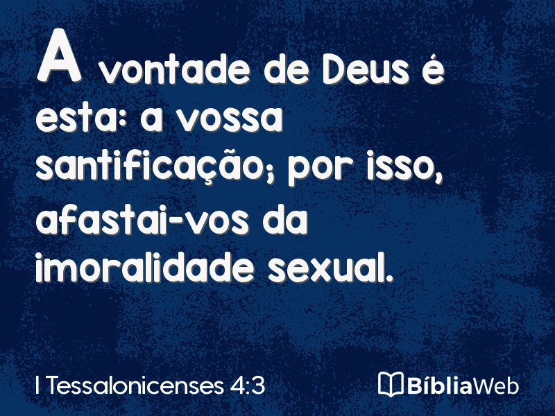 I Tessalonicenses 4:3 em imagem para compartilhar