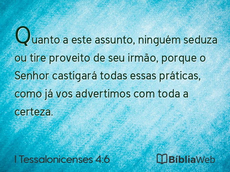 I Tessalonicenses 4:6 em imagem para compartilhar